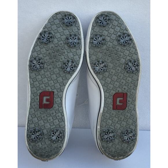 Footjoy Street Leather Golf Shoes Spikes Cleats Men's 9 Wide Soft Spikes - Picture 8 of 10